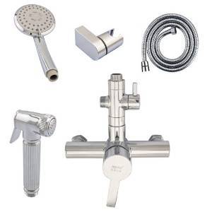 HAFQ 海岸風情 全銅淋浴龍頭花灑馬桶噴槍套裝(龍頭、花灑、噴槍、軟管、花灑座) 7件套 L002+PRZ01+HRZ03 【HAFQ 海岸風情】 價格 報價 圖片 - 亞馬遜中國